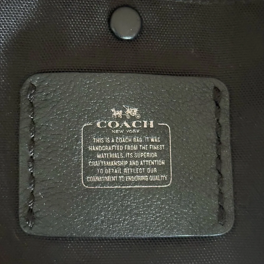 Coach Iridescent Green and Purple Pebbled Leather Tote - Picture 7 of 8
